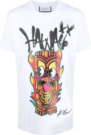 Philipp Plein Pyre graphic T-shirt - men - Cotton - M - White