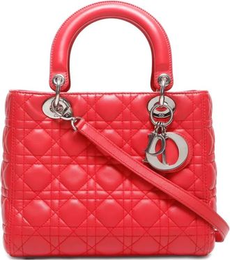 Dior Borsa tote Lady Dior two-way media 2000-2015 - Rosa