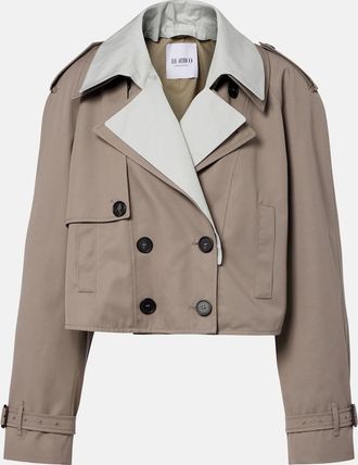 The Attico Cropped gabardine trench coat