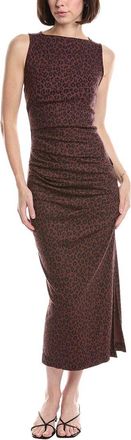 Michael Stars Reign Knife Neck Midi Pleated Dress