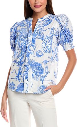 T Tahari Button Blouse