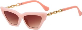 Generic Womens Outdoor Vacation Sunglasses Mens Commuter Driving Decorative Sun Glasses(Pink)