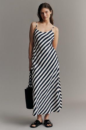 endless rose Sleeveless Bias Satin Maxi Dress