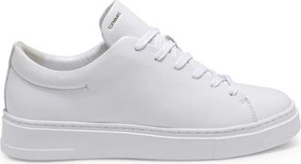 Crime London Witte leren sneakers - Heren - Sneakers - Wit - 44 EU - Leer - Schoenen