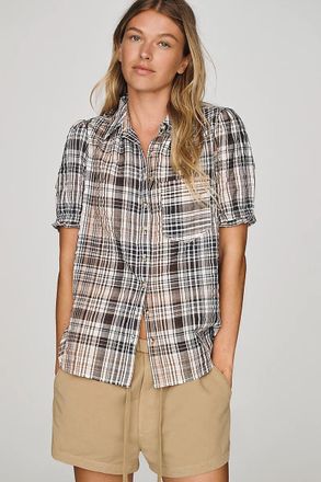 Pilcro Aly Puff-Sleeve Blouse