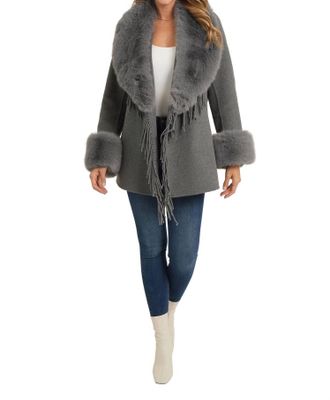 Love Token Charlotte Coat In Grey