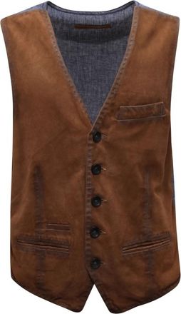 The Jack Leathers Lorry Gilet - Heren - Bodywarmers - Bruin - L - Linnen - Jassen