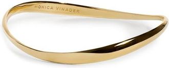 Monica Vinader Swirl Bangle in 18K Gold Vermeil at Nordstrom, Size Medium
