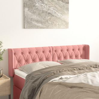 vidaXL Cabecero De Terciopelo Rosa 147x16x78/88 Cm Vidaxl