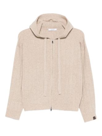 Max Mara Ribgebreide hoodie - Beige