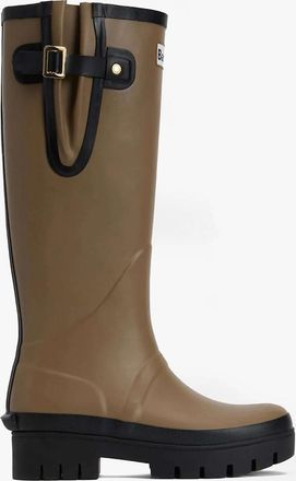 Barbour Womens Barbour LEIGHTON Womens Tall Wellies Military Brown/Black - Blue - Size: 4