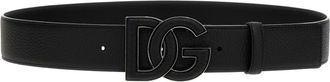 Dolce & Gabbana Black Logo leather belt