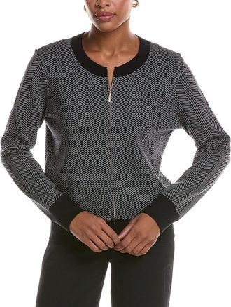 St. John Tweed Bomber Jacket
