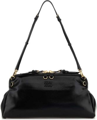 Miu Miu Black Leather Shoulder Bag