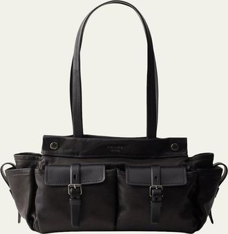 Prada Route Leather Tote Bag