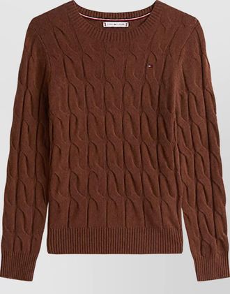 Tommy Hilfiger cable-knit wool long-sleeve sweatshirt