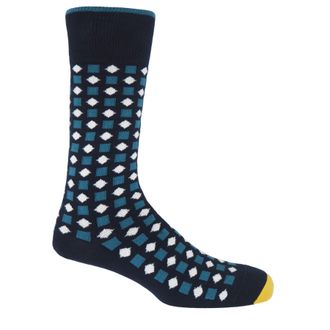 Peper Harow Diamonds Mens Socks - Navy