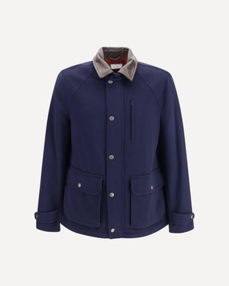 Brunello Cucinelli Virgin wool Jacket withnappa inserts Male 56