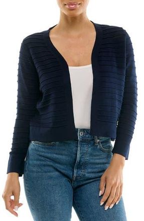 Nina Leonard Ottoman Knit Bolero Cardigan in Navy at Nordstrom Rack, Size X-Large