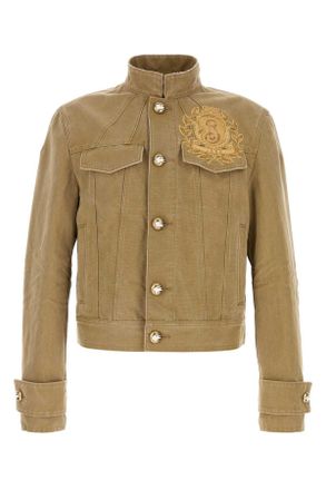 Burberry Mens Khaki Denim Jacket - Tan Cotton - Size EU 50 (Mens)