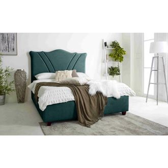 Casa Amaya Green Arlington Fabric Super King Bed Frame