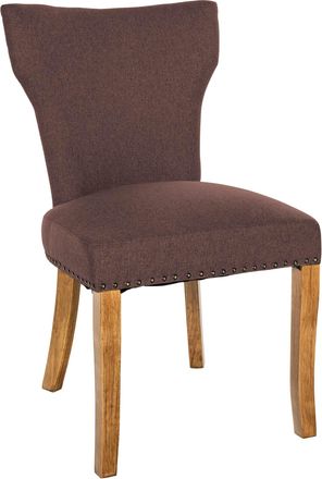 Clp Silla De Comedor Zadar En Tela Marr&oacute;n Antiguo Claro