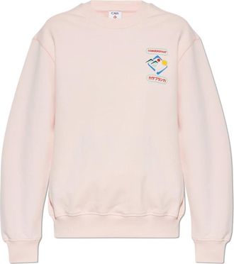 Casablanca Sweatshirt met print - Dames - Sweatshirts - Roze - S - Katoen - Hoodies & sweatvesten