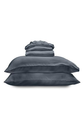 Ettitude Luxe Sateen Sheet Set in Indigo at Nordstrom, Size King