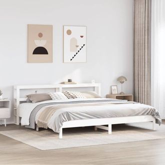 Berkfield Home Bed Frame without Mattress White 200x200 cm Solid Wood Pine