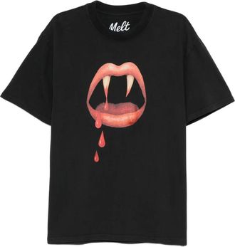Melt T-shirt con stampa - Nero