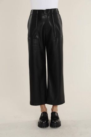 Dolce Cabo Vegan Leather Wide Leg Pant In Black