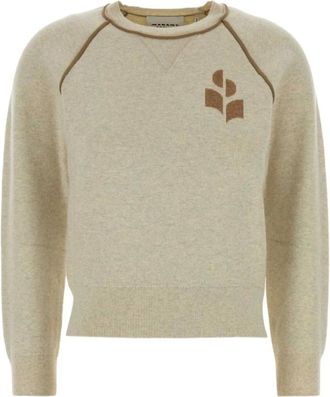 Isabel Marant Jersey de punto con cuello redondo - Knitwear - Mujer - Beige - 2XS
