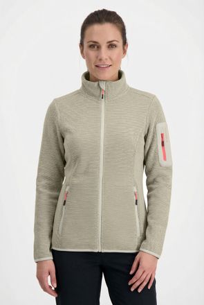 Icepeak Fleecejacke ICEPEAK BOWERSVILLE, Damen, Gr. XXL, powder, Fleece, Obermaterial: 100% Polyester, kontrastfarbene Details, unifarben, Basic normal, elast