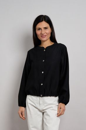 Seidel Moden Blusenjacke SEIDEL MODEN Otto exclusiv, Damen, Gr. 34, schwarz, Web, Obermaterial: 85% Viskose, 15% Polyamid, unifarben, normal h&uuml;ftlang, Rundhals, el