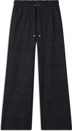 Freddy Pantaloni in mussola doppiati in cotone ricamato Sangallo