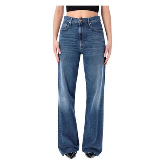 Cycle Wide Jeans, female, Blue, Size: W27 Zoe High Rise Straight Leg