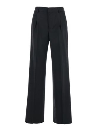 Pantaloni Torino Black Regular Pleated Pants
