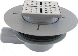 Aurlane Aurlane - Desag&uuml;e Horizontal Para Plato De Ducha Rainy Y High Rainy - Rejilla De Acero Inoxidable Cromo