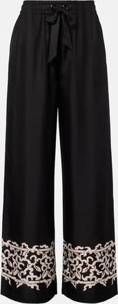 Rebecca Vallance Pantaloni Sundia in seta a gamba larga