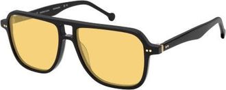 Colors In Optics Redford Sunglasses in Black Amber at Nordstrom