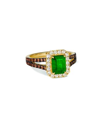 Le Vian 14K 1.22 Ct. Tw. Diamond & Emerald Eternity Ring