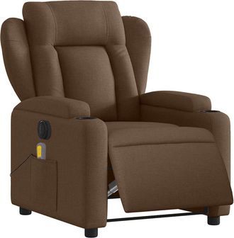 vidaXL Vidaxl - Sill&oacute;n Reclinable De Masaje El&eacute;ctrico Tela Marr&oacute;n
