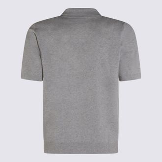Eleventy Linen Cotton Blend Polo - Gray