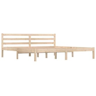 Berkfield Home Beautiful Bed Frame Solid Wood Pine 180x200 cm Super King Size in Light Tan