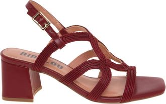 Bibi Lou Schoenen, Dames, Rood, 38 EU, Sandalo tessuto intrecciato