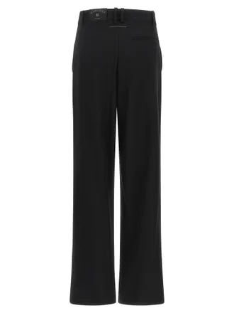 Maison Margiela Wide-Leg Virgin Wool Trousers - Black
