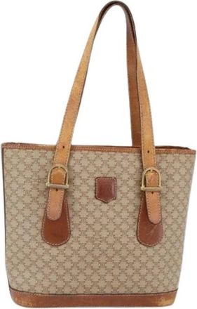 Celine Pre-owned Vintage Tote Bag - Dames - Vintage Shopper - Beige - ONE Size - Leer - Vintage