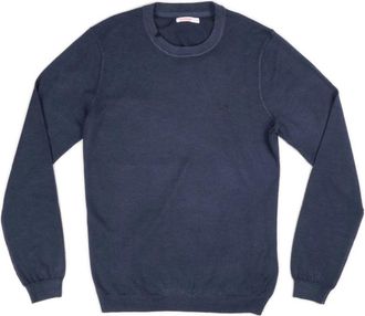 Sun 68 Vintage Ronde Effen Hoodies Navy Blauw - Heren - Ronde hals truien - Blauw - 2XL - Truien & Vesten
