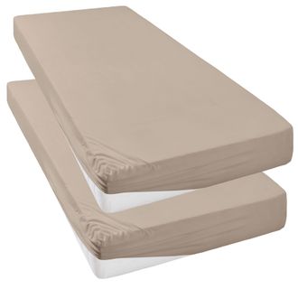 My Home Spannbettlaken »Strawberry in Gr. 90x200, 140x200 oder 180x200 cm« für Matratzen bis 18cm Höhe, Spannbetttuch, Baumwollmischung