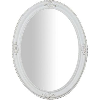 Biscottini International specchio da parete bagno e camera 84x64x4 cm Specchio shabby chic da parete bianco